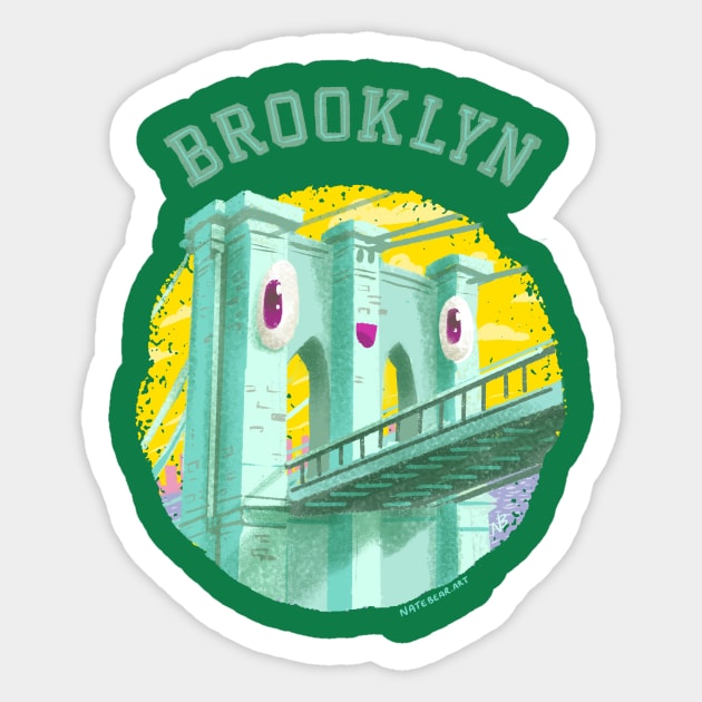 Brooklyn Bridge Sticker by natebear